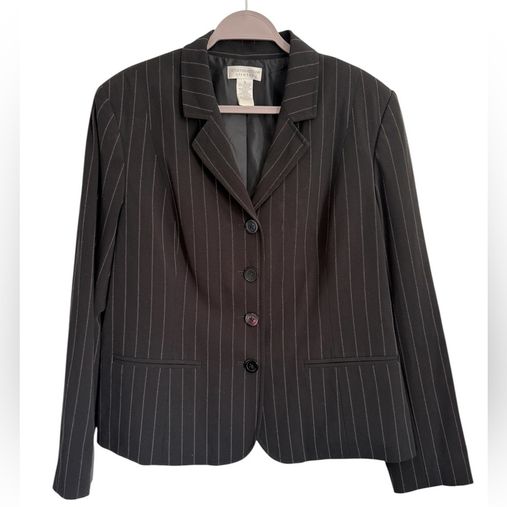 Worthington Black Striped Women's Blazer
